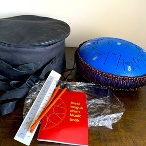 Steel Tongue Drum 12 inches with case